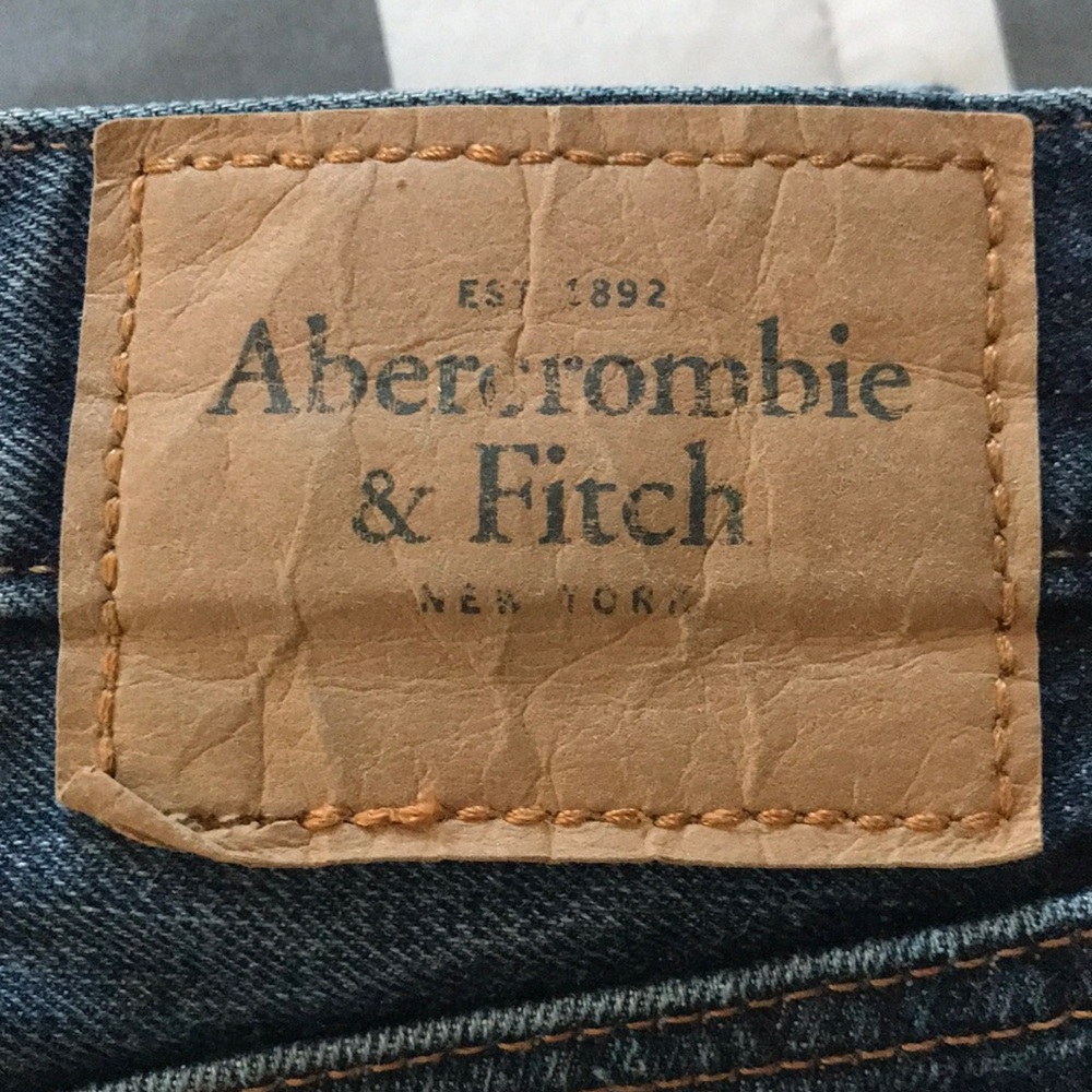 Mens ABERCROMBIE & FITCH Button Fly STRAIGHT Leg Jeans Sz 32 x 34 - Picture 3 of 12